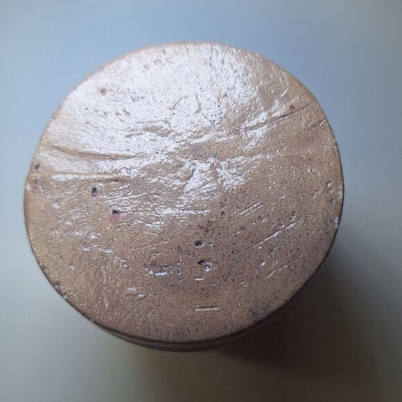 Pottery Heart Vintage Small Heart Knick Knack Brown Blue Floral Country Cottage - Picture 6 of 8